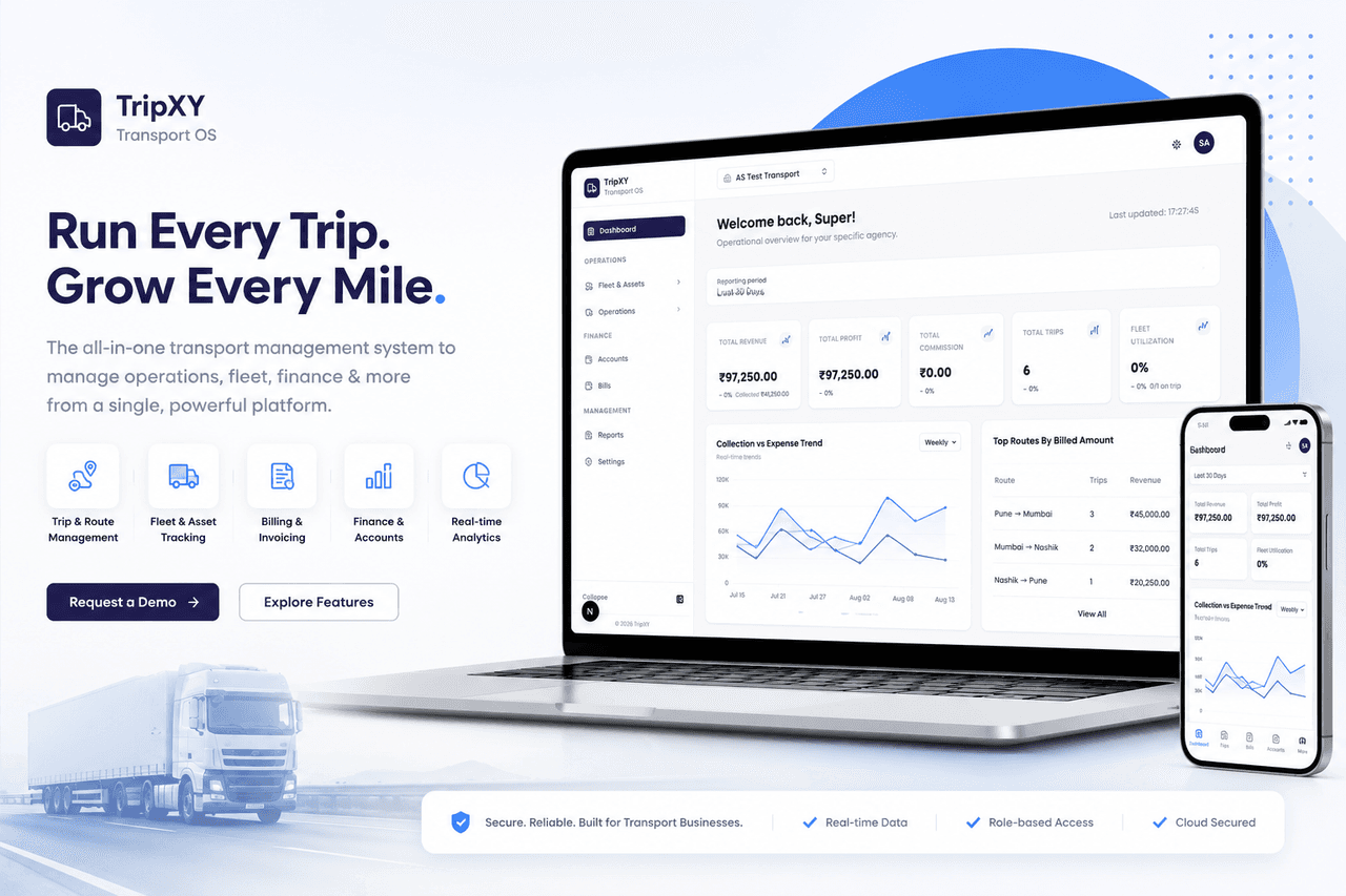 TripXY – Transport Management System
