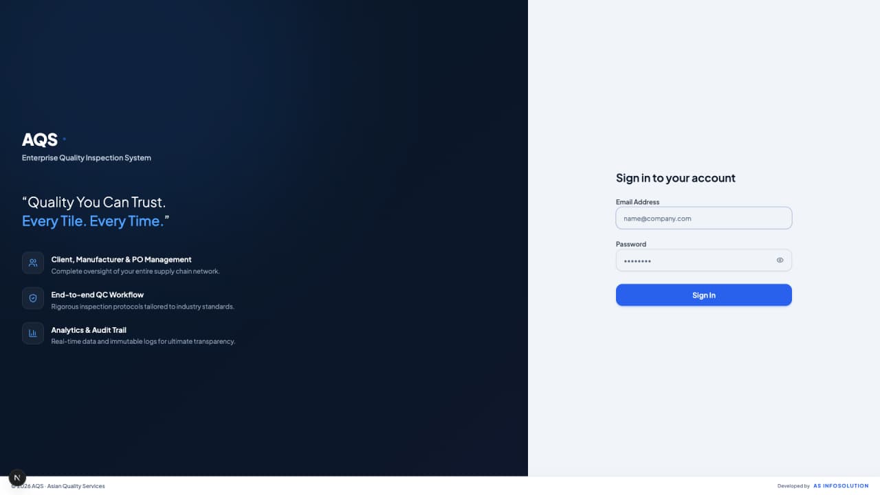 AQS Secure Portal Login