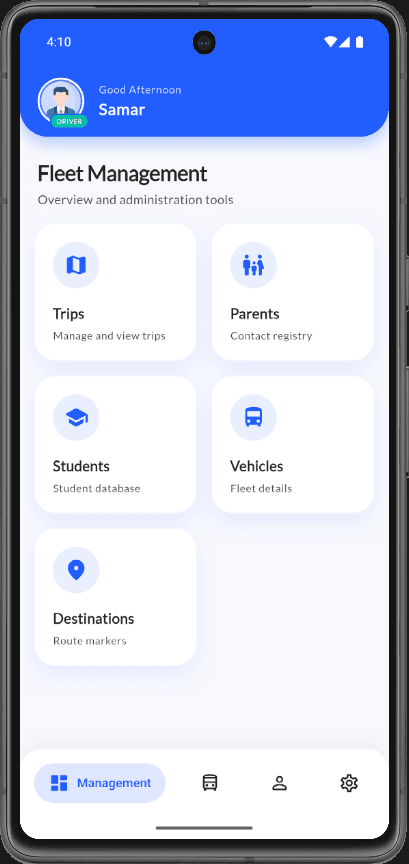 Fleet Management admin dashboard