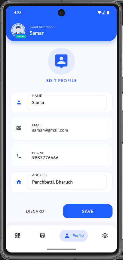 Edit Profile form