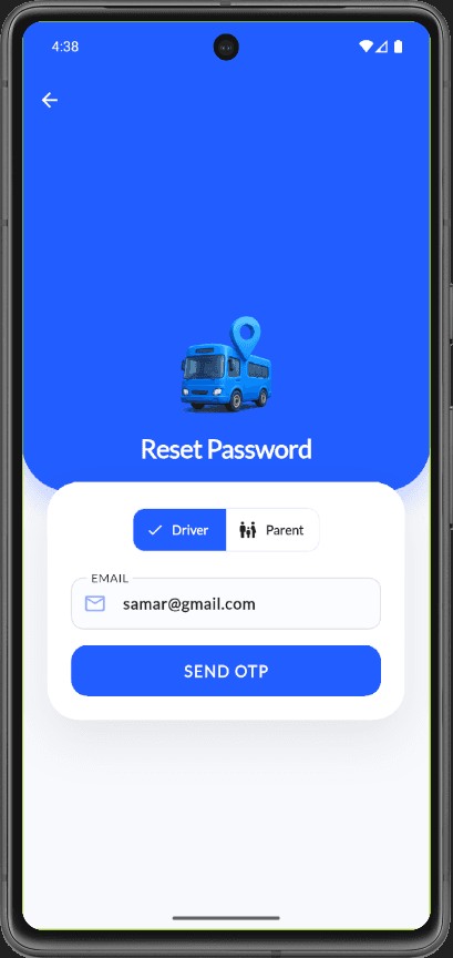 Reset Password send OTP screen