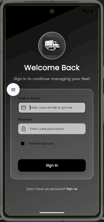 Login Screen
