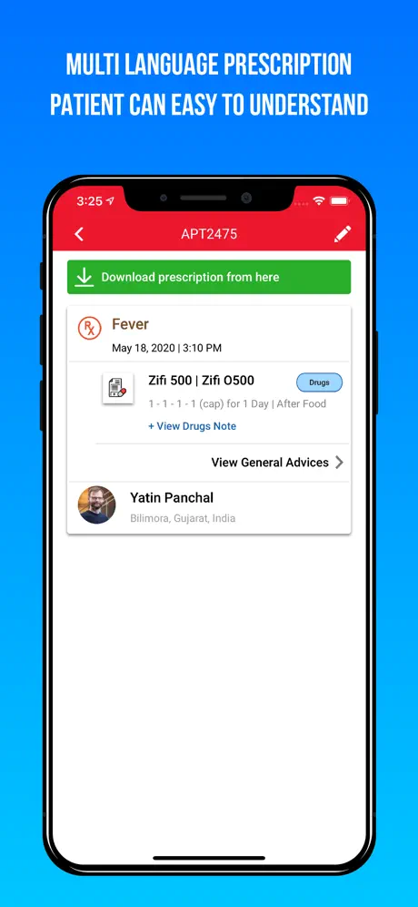 HealthRay secure healthcare consultation and enterprise medical record mobile interface