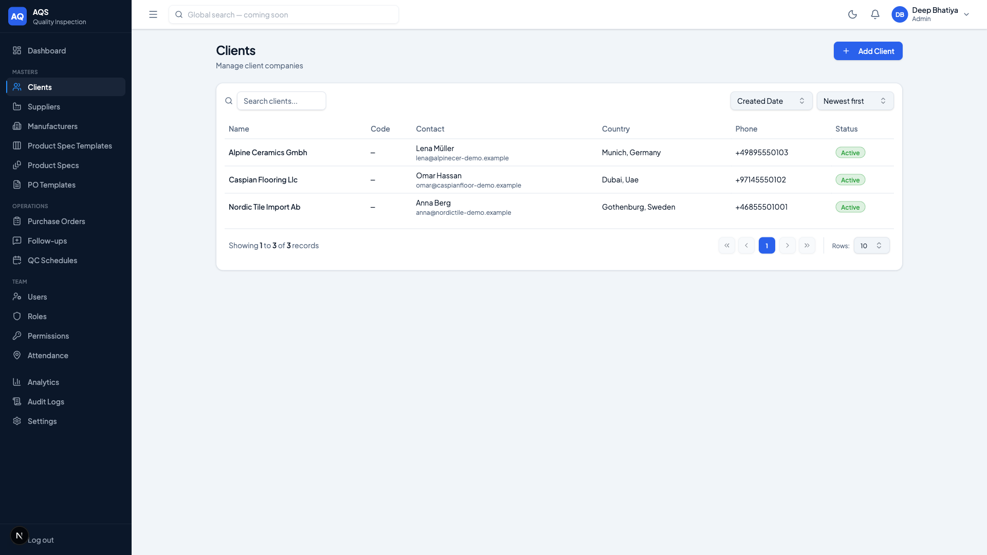 Comprehensive audit logging and error tracking