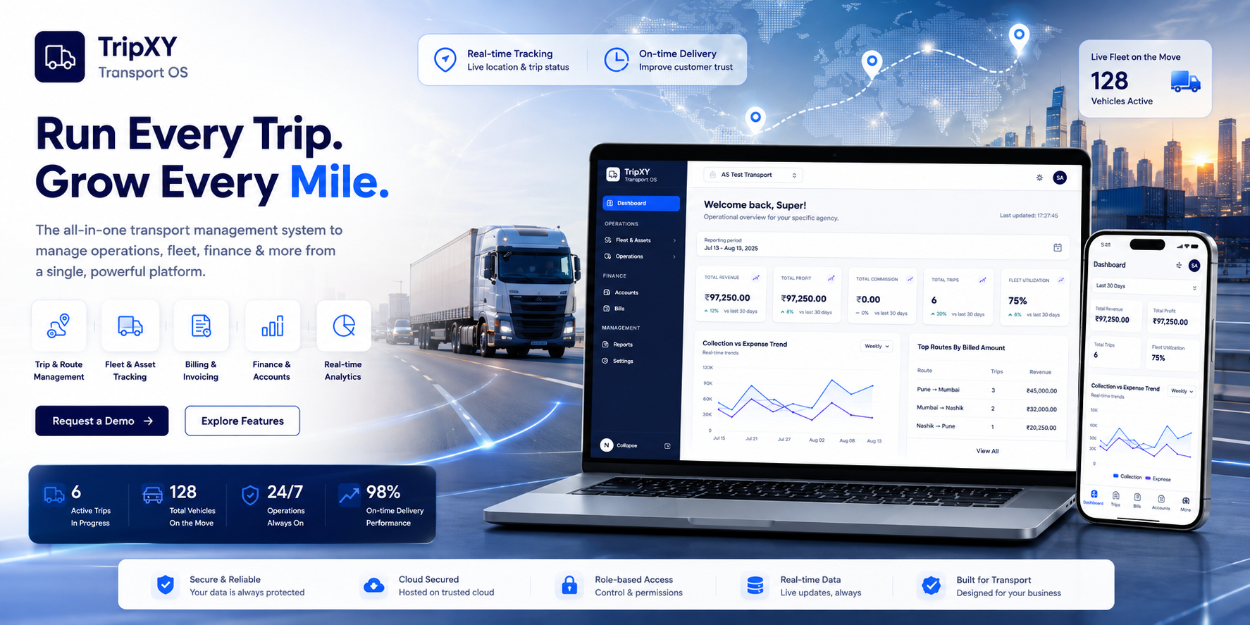 TripXY — Transport ERP & Agency Operations Platform