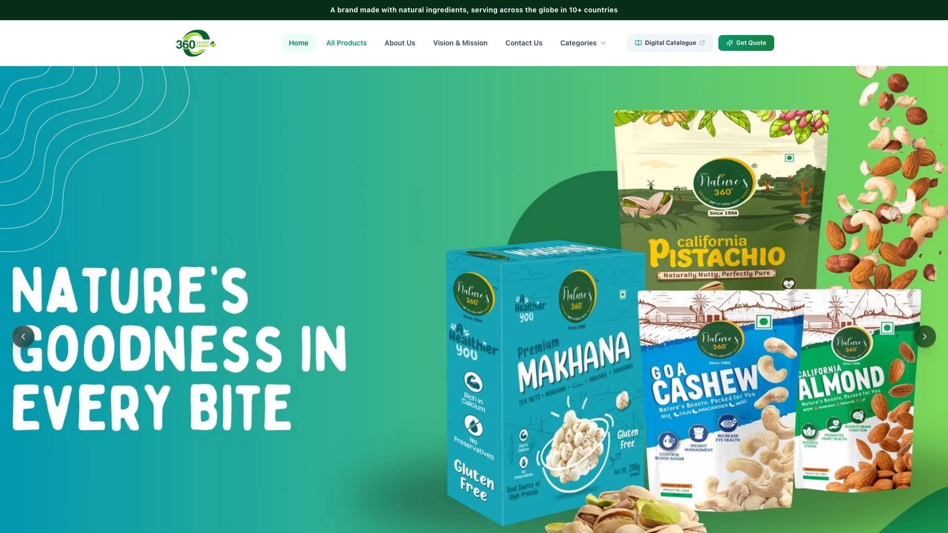 360 Degree Export Global Trade Portal Hero