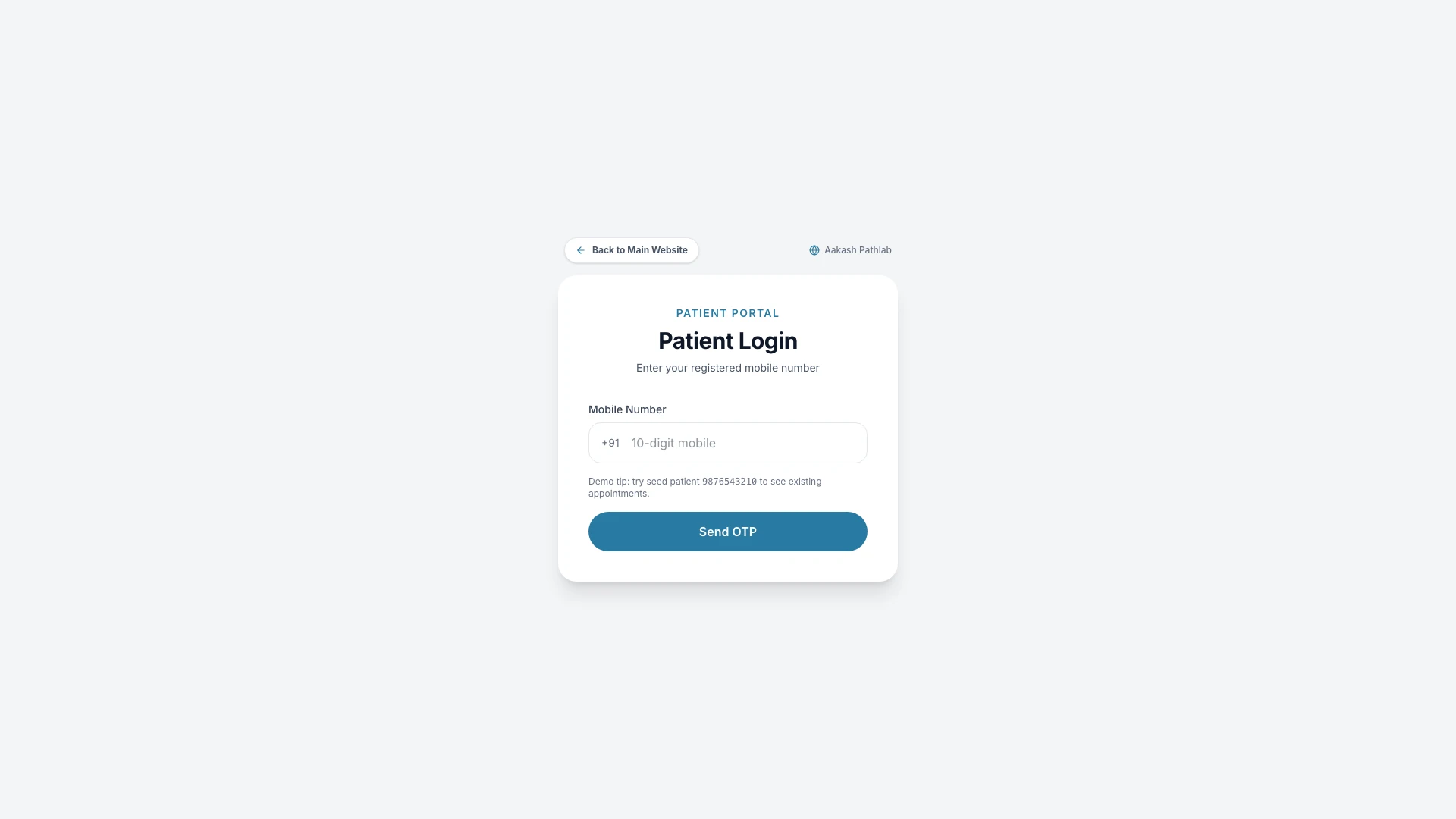 Online Patient Report Download Portal