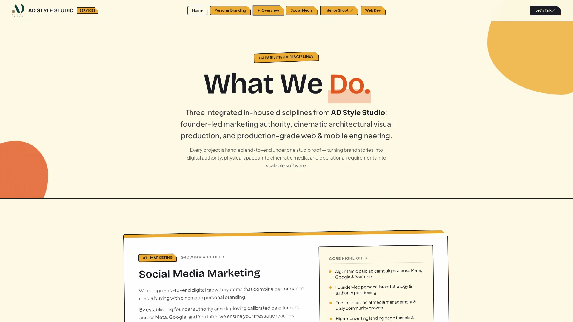 Dedicated Services Portal Page