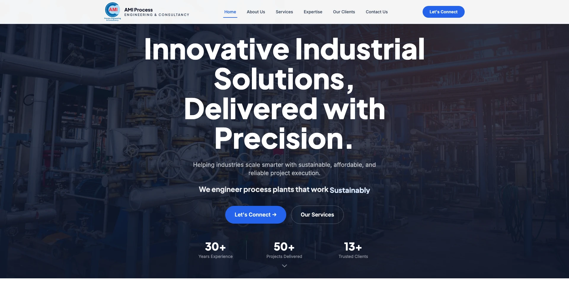AMI Process Engineering Homepage Hero