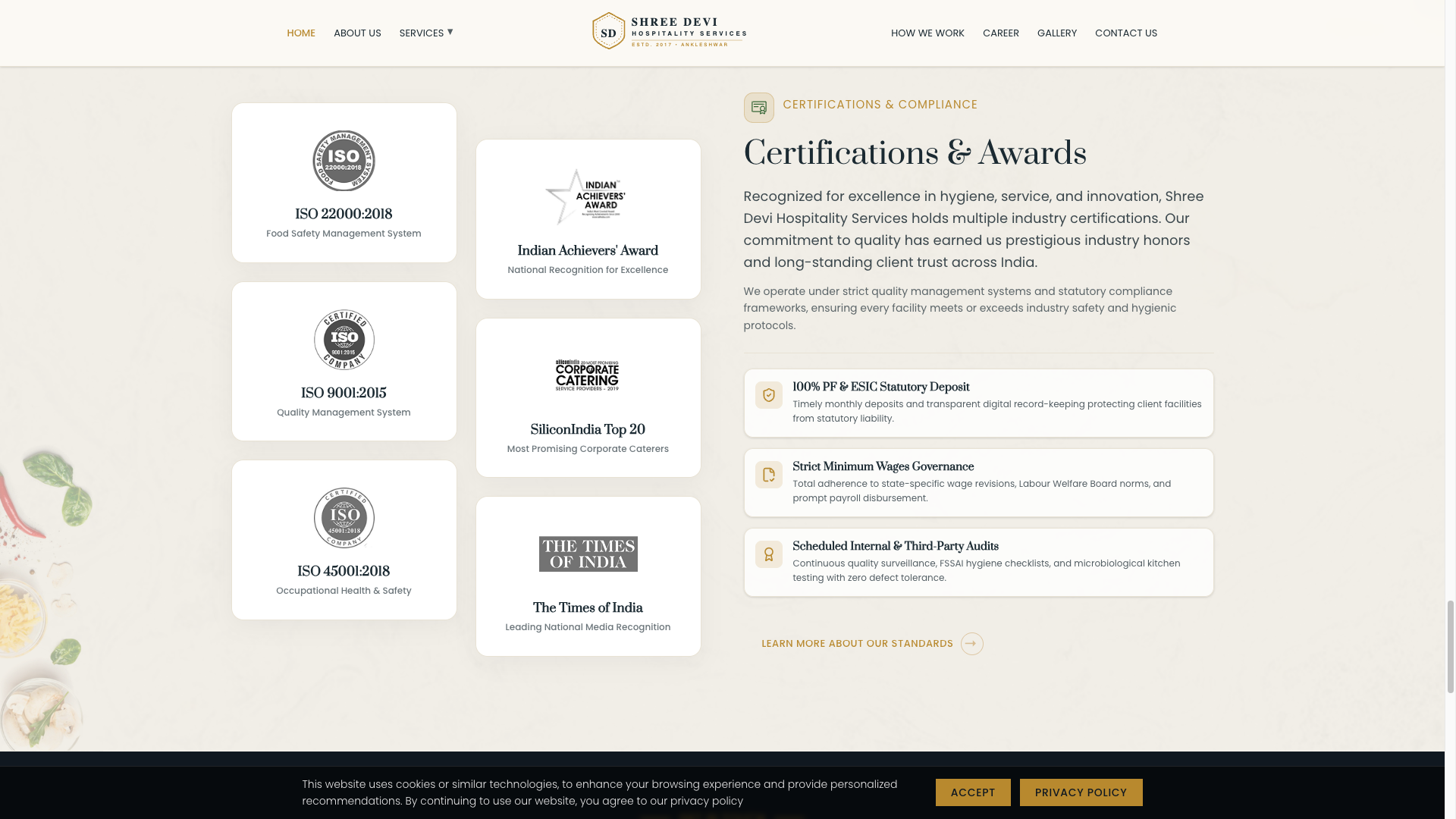 Food Safety Standards & Quality Certifications